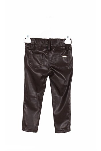 incity Girl's Brown Leather Pants