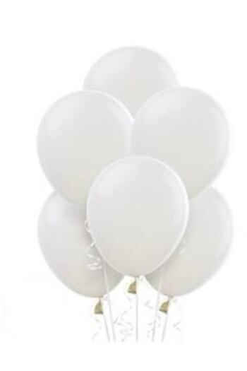 BalonEvi White Balloon 15 Pieces