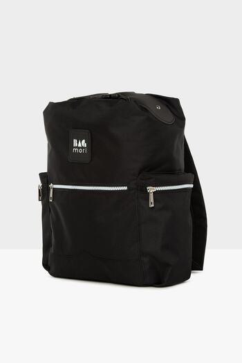 Bagmori Women's Black Backpack with Belt Holder Pocket M000005577