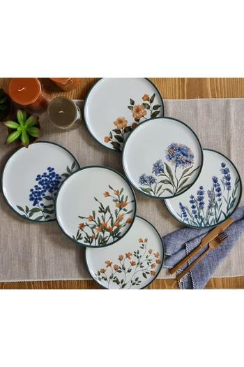Porland Flower Garden 6 Parça Karma Pasta Takımı