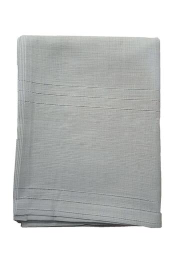 saal Linen Fabric Striped Tablecloth 160x220 Cm Gray Antique