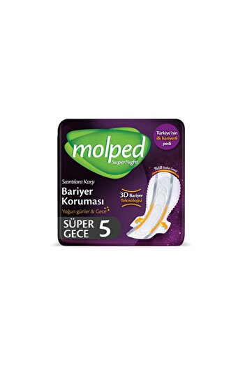 Molped Supernight Hygienic Women's Pad - 5 Night Products