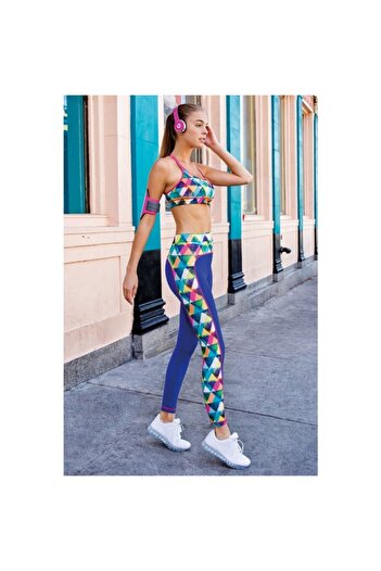 Yeni İnci Set de colanți sport cu model pentru femei