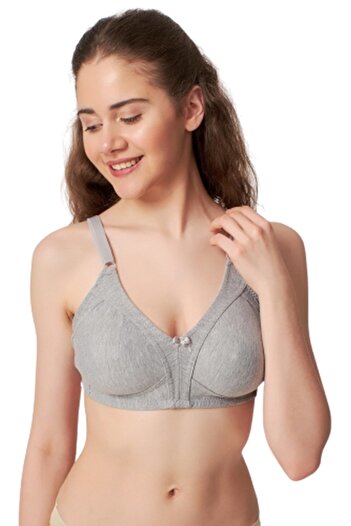 NBB Women's Gray Combed Cotton Comforting Bra 351