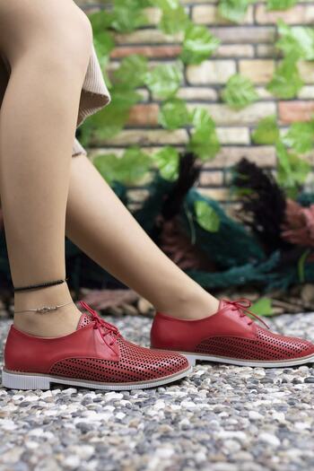 Riccon Red Women's Casual Shoes0012501