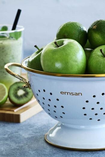 Emsan Troy Series Strainer - Enamel White, Osky 842385