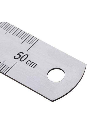 KRAF Steel Ruler 50 Cm Inch Measuring 550g
