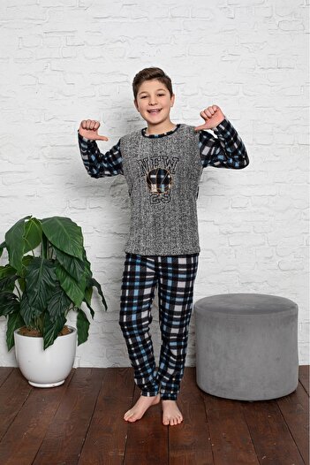 Asel Boy's Plush Fleece Pajama Set