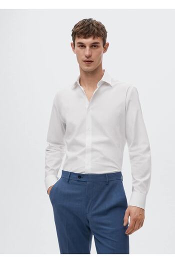 MANGO Man Slim Fit-Hemd aus Stretch-Baumwolle