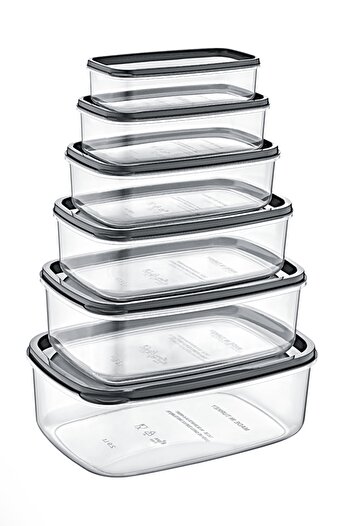 Turnberry Set of 6 Rectangular Sweet Transparent Storage Container Set
