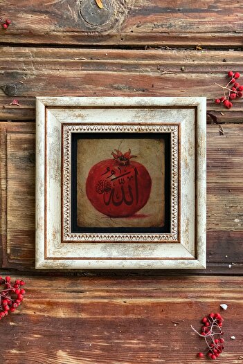 Oscar Stone Decor Dualı Nar Çerçeveli Taş Duvar Dekoru 20x20cm