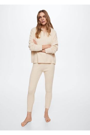 MANGO Woman High Waist Ponte Pants