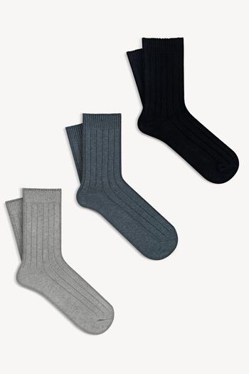 Mono Socks Памучни средно дебели зимни чорапи с шнур от 3 части