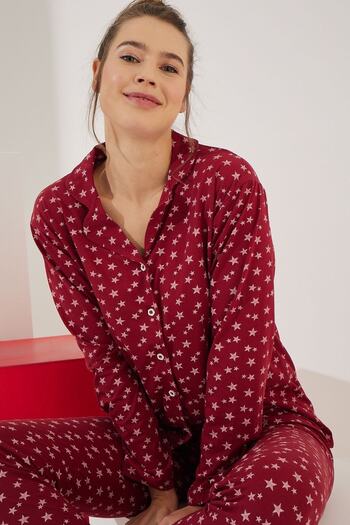 STRAWBERRY Pamuklu Düğmeli Pijama Takım
