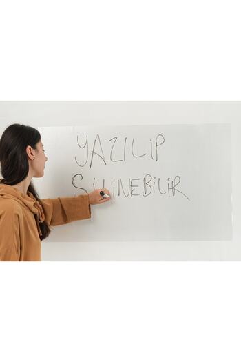 TutturX Beyaz Yazı Tahtası 100x100cm 2 Adet Statik Akıllı Kağıt Tahta Kalem Hediyeli