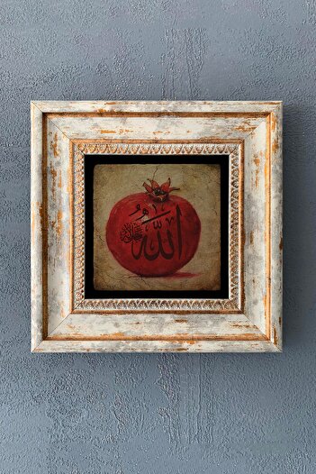 Oscar Stone Decor Dualı Nar Çerçeveli Taş Duvar Dekoru 20x20cm
