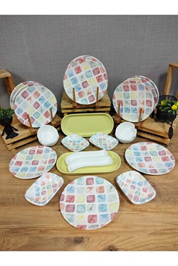 Keramika Set Breakfast Colors 24 Pieces for 12 People