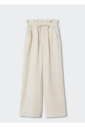 MANGO Woman Bambula Cotton Trousers