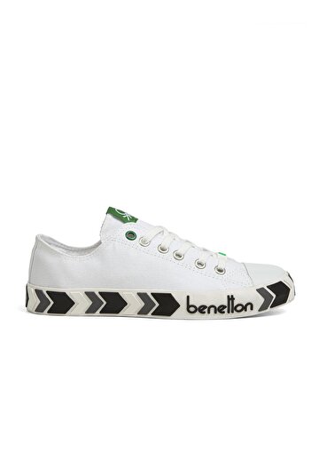 Benetton ® |   Bn-30622-3374 Λευκό Μαύρο - Ανδρικά αθλητικά παπούτσια