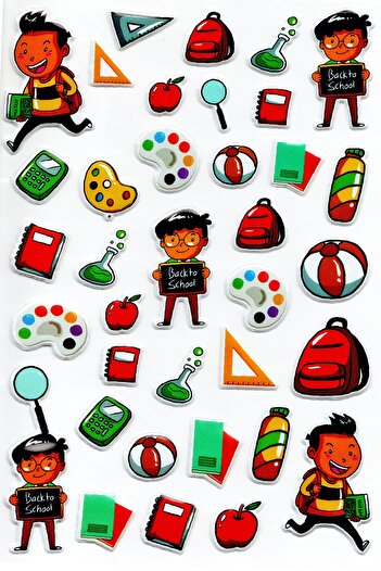 Limmy Sticker Embossed A4 Size Stiker Notebook, Planner Label -(lim104) - School, Class