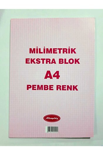 altıyıldız Millimetric Extra Block A4 Pink Color