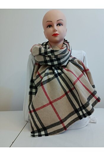 Bonjela Plaid Striped Shoulder Shawl