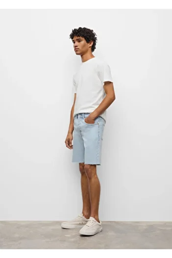 Mango Teen Τζιν σορτς χωρίς ραφή
