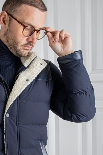 Sarar Interview Portofino Navy Blue Puffer Jacket
