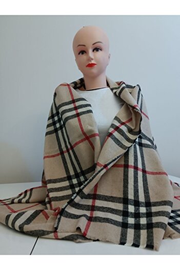 Bonjela Plaid Striped Shoulder Shawl