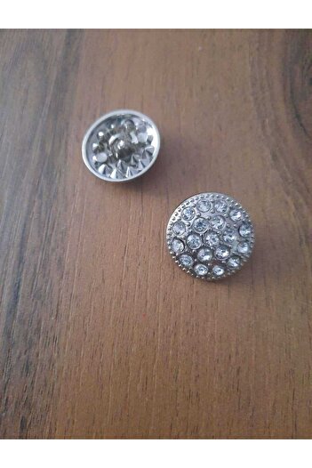 İMREN AKSESUAR Special Design Rhinestone Button 2 Cm Hanger Coated Free Nickel Metal Button 1 Piece