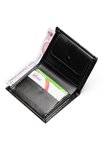 enderun Vegan Leather Black Color Wallet