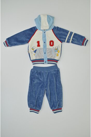 Baby Slon Kids Clup Kadife Kışlık Welsoftlu Ördekli Erkek Takım Peluşlu