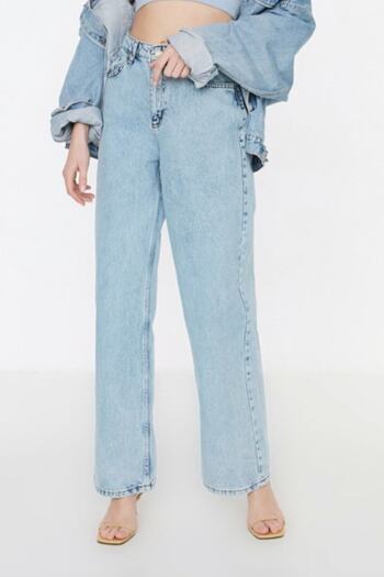 Livik Renesme Flexible High Waist Lycra Wide Leg Jeans - Wide Leg