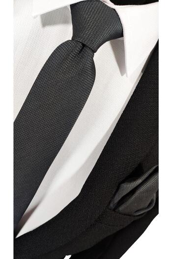 BLC Basic Line Co. Set of 4 Advantage Tie and Handkerchief in Anthracite Gray Beige Green and Indigo Colors