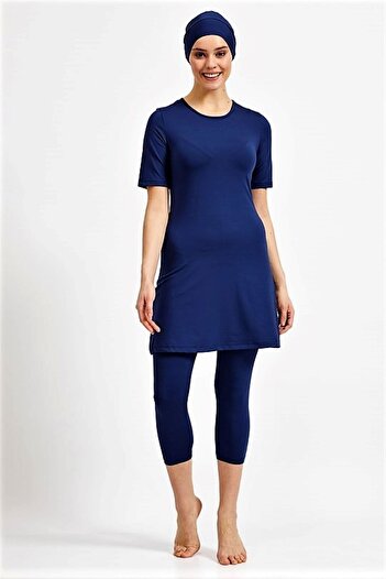 Adasea Maresiva Half Sleeve, Capri Tights Pool Swimsuit Normal-Large Size