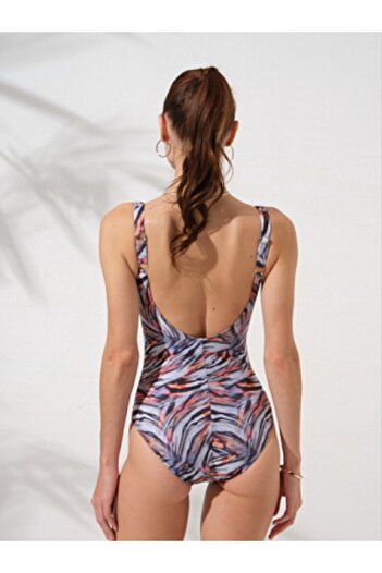 Pierre Cardin Square Collar Stoned Swimsuit