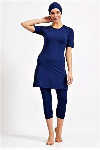 Adasea Maresiva Half Sleeve, Capri Tights Pool Swimsuit Normal-Large Size