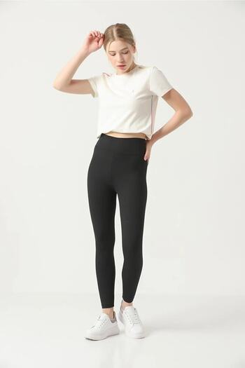 Frau Women's Ribbed High Waist Leggings