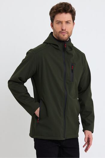 GENIUS STORE Store Men's Fleece Softshell Coat Waterproof 3 Pocket Outdoor Sports Jacket