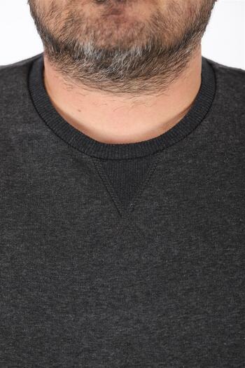 MocGrande Φούτερ μεγάλου μεγέθους V Design 22742 Anthracite Melange