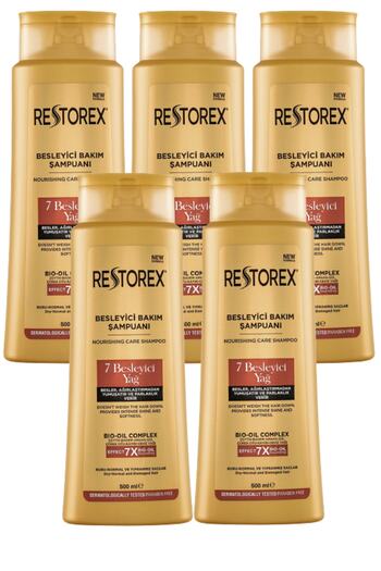 Restorex Pečující šampon 7 vyživujících olejů 500 ml 5 kusů