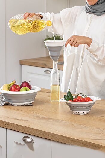 Turnberry 3 Piece Folding Kitchen Set - Funnel, Bucket and Strainer