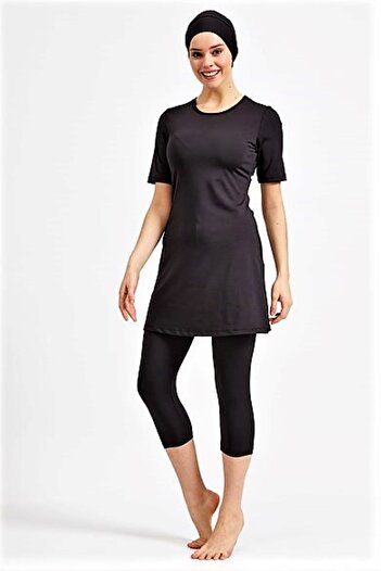 Adasea Maresiva Half Sleeve, Capri Tights Pool Swimsuit Normal-Large Size