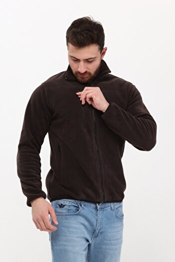 Uniprom Fleece Coat Full Zip 3 Pockets Smoked Men