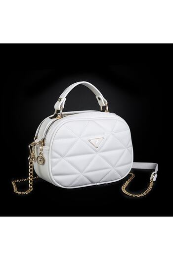 By Hakan Byhakan Nas Bag-947 - Dona White Shoulder Bag Cross