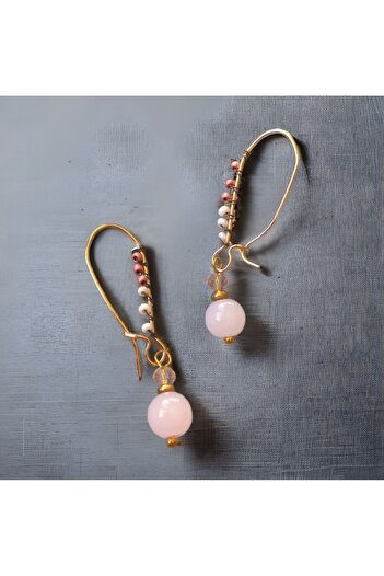 dela otantik Authentic Ethnic Bohemian Beaded Pink Women's Earrings Handmade Bijouterie Jewelry/ Gift/ Earrings Jewelry