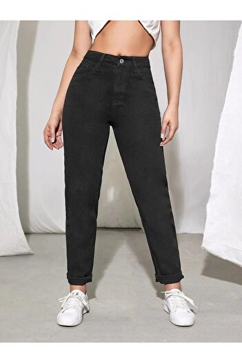 Trn JNS Nora Black Fade Mom Jean Γυναικείο Boyfriend Παντελόνι Lycra ψηλόμεσο