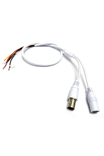 GEG Analog Hd Güvenlik Kamerası Kablosu Bnc Dc Jak Girişli 60-80 Cm Beyaz Renk 1 Adet