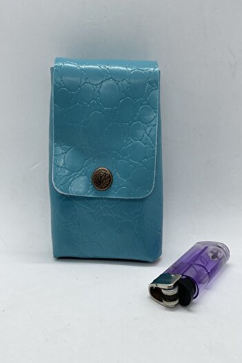 MENİSE Turquoise Patterned Cigarette Wallet