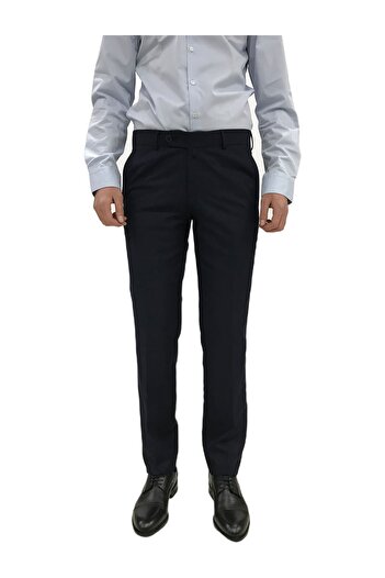 Alpıno Men's Navy Blue Fabric Trousers Movano-regular Fit